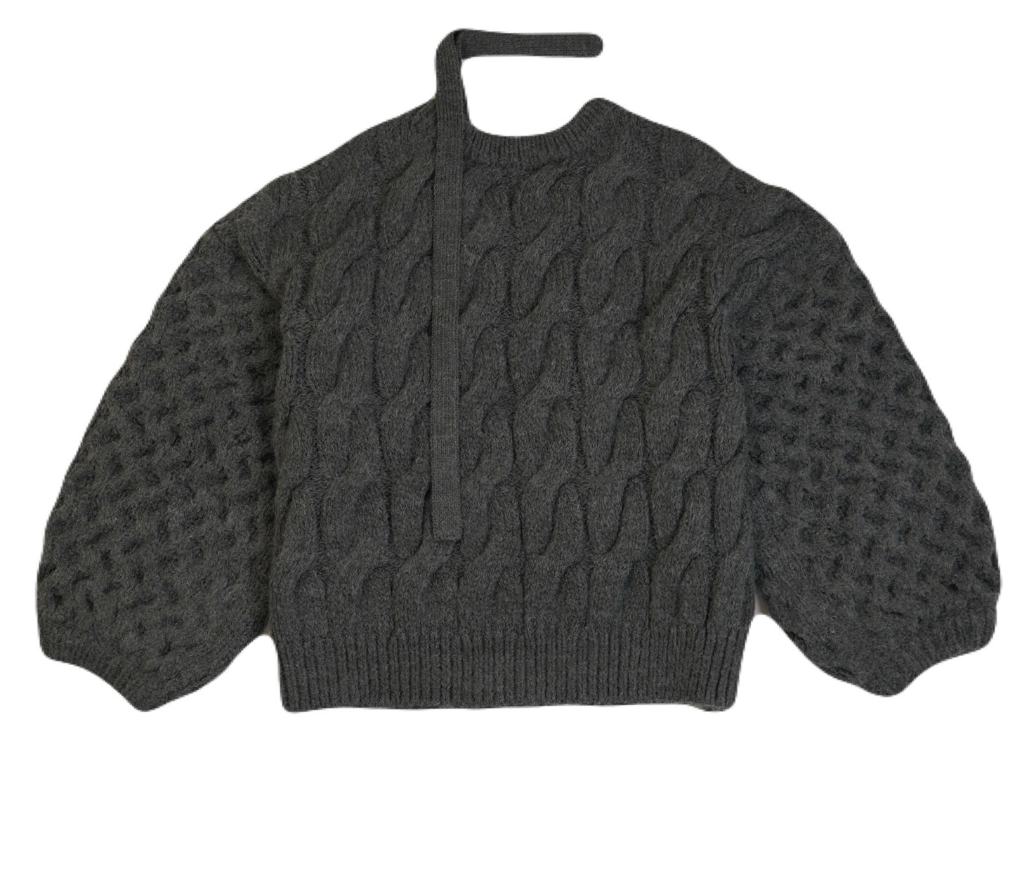 neck details cable knit