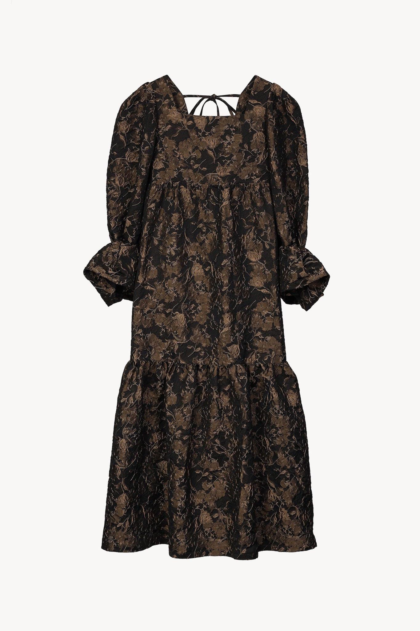 jacquard volume dress