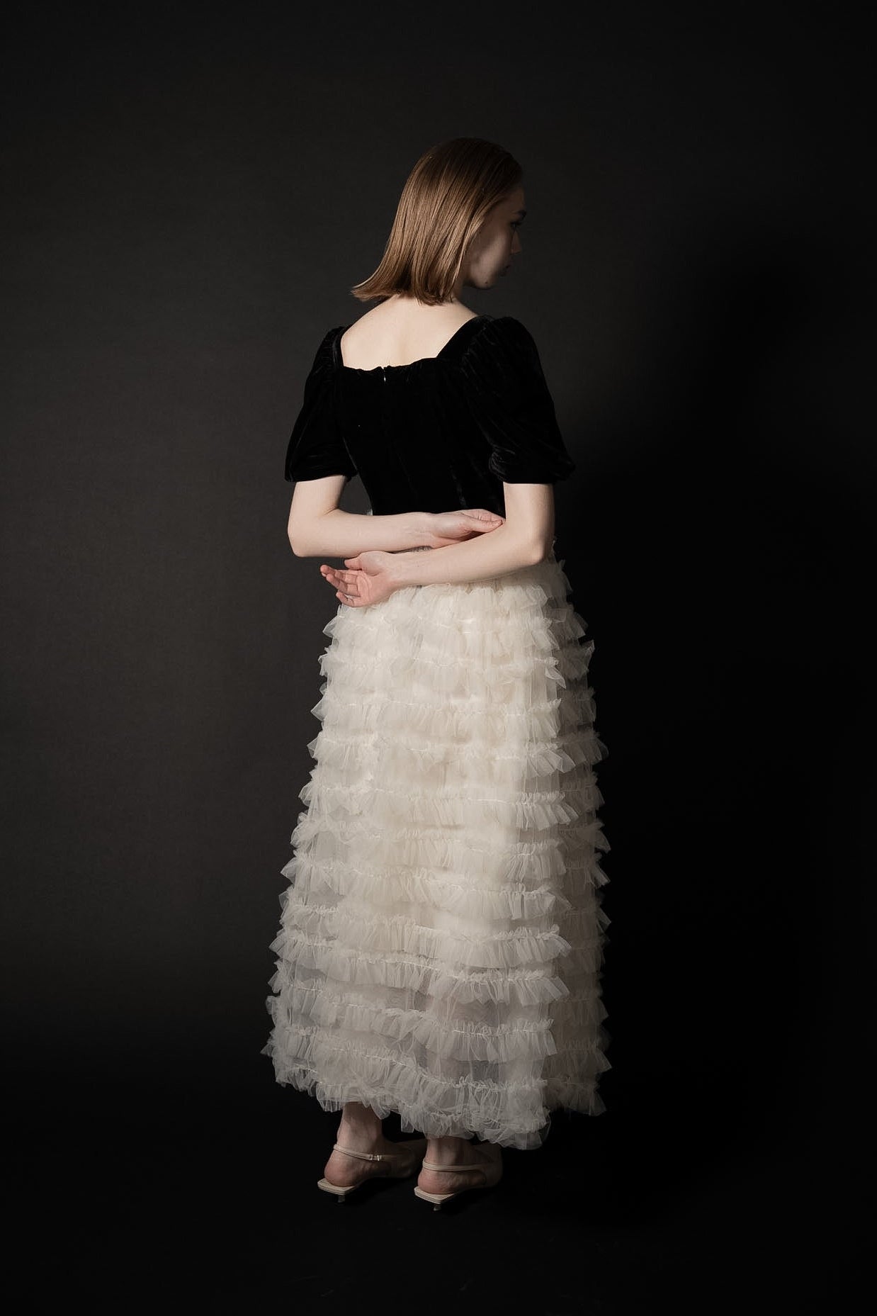 ［Édition］volume tulle tier dress