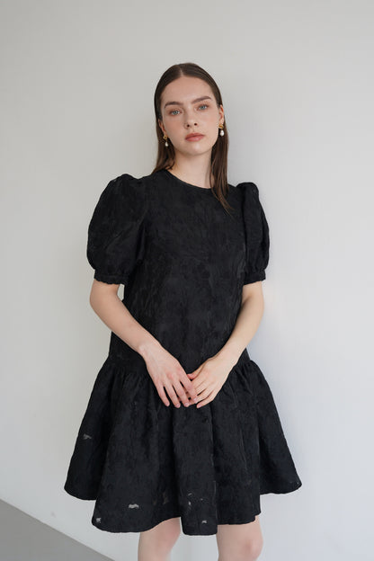 jacquard puff one-piece