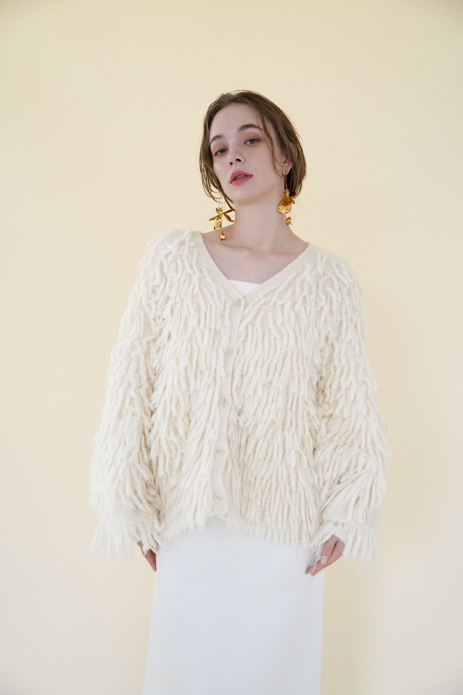 fringe volume cardigan – Acka online store