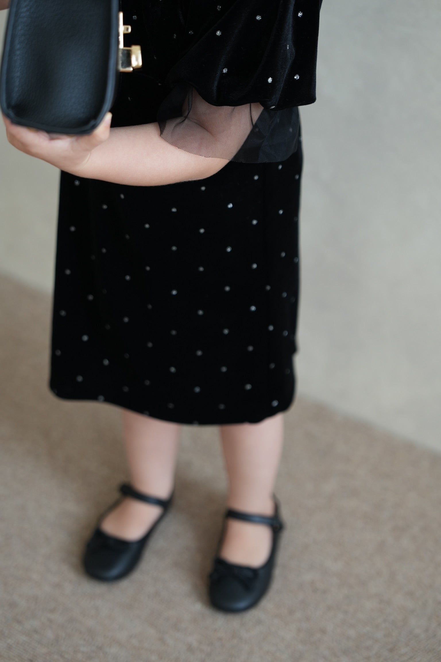 kids］bijou dot velours dress – Acka online store