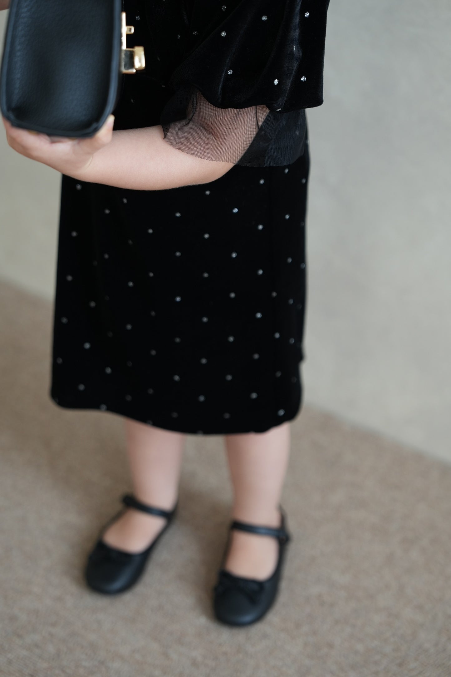 ［kids］bijou dot velours dress