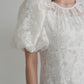 puff sleeve lace dress