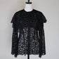 lace cape flare blouse