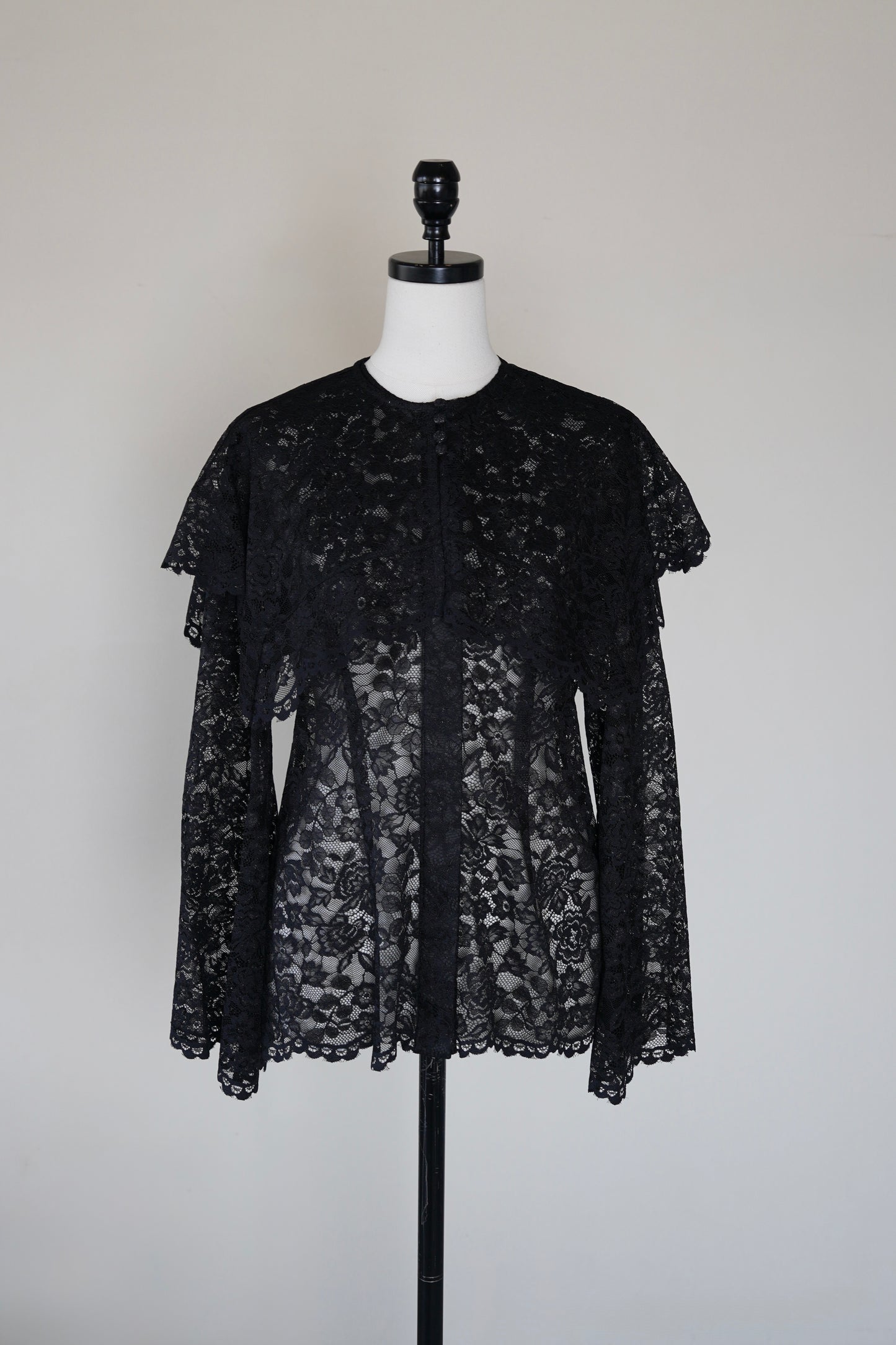 lace cape flare blouse