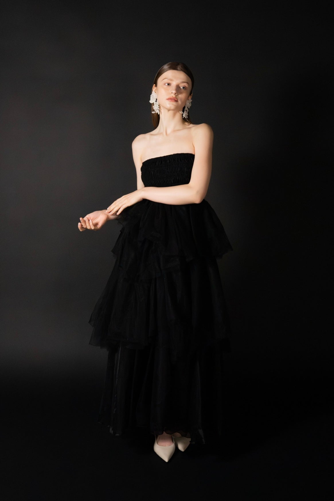 [Édition] veil tiered dress