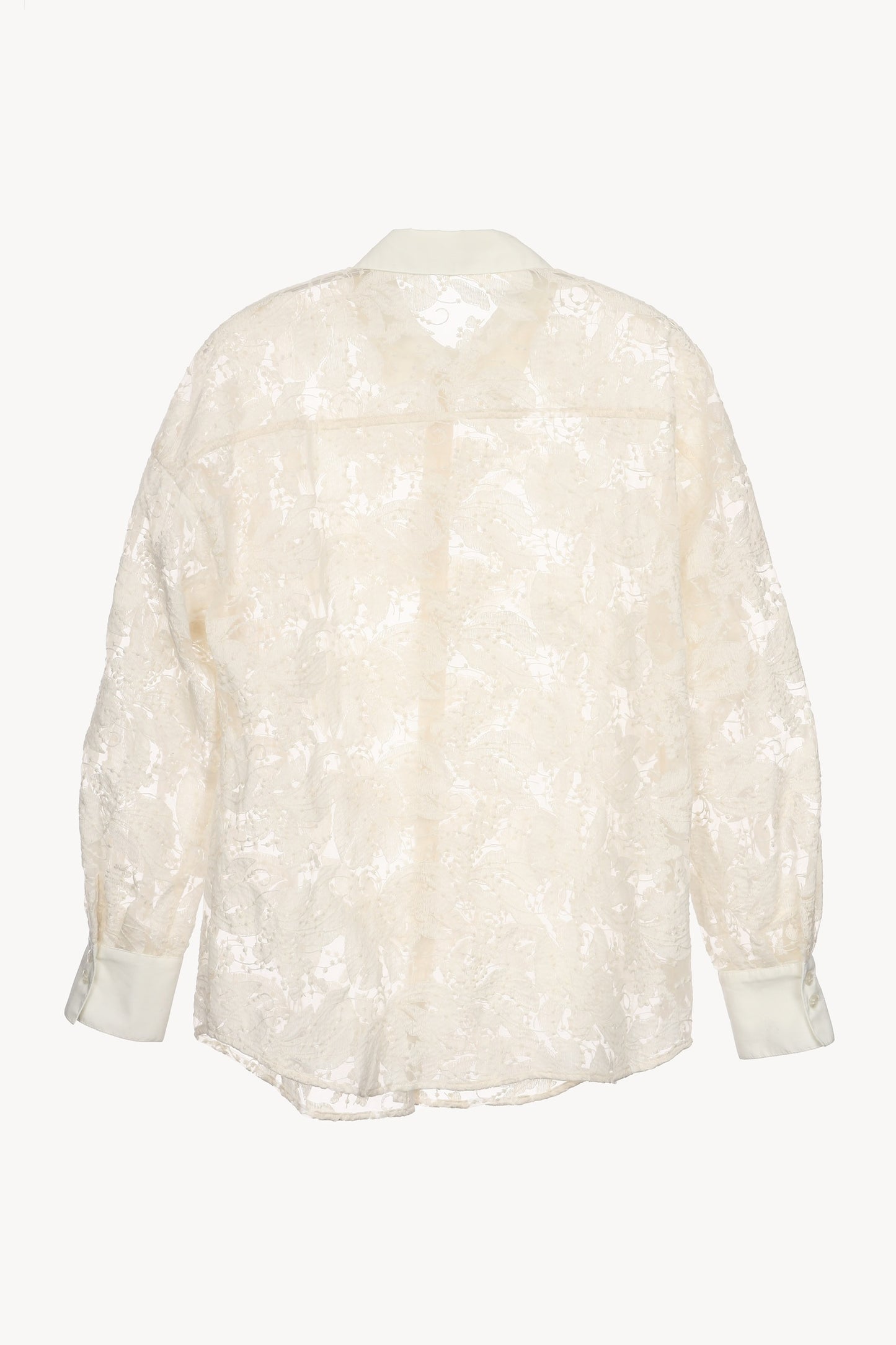 sheer embroidery shirt