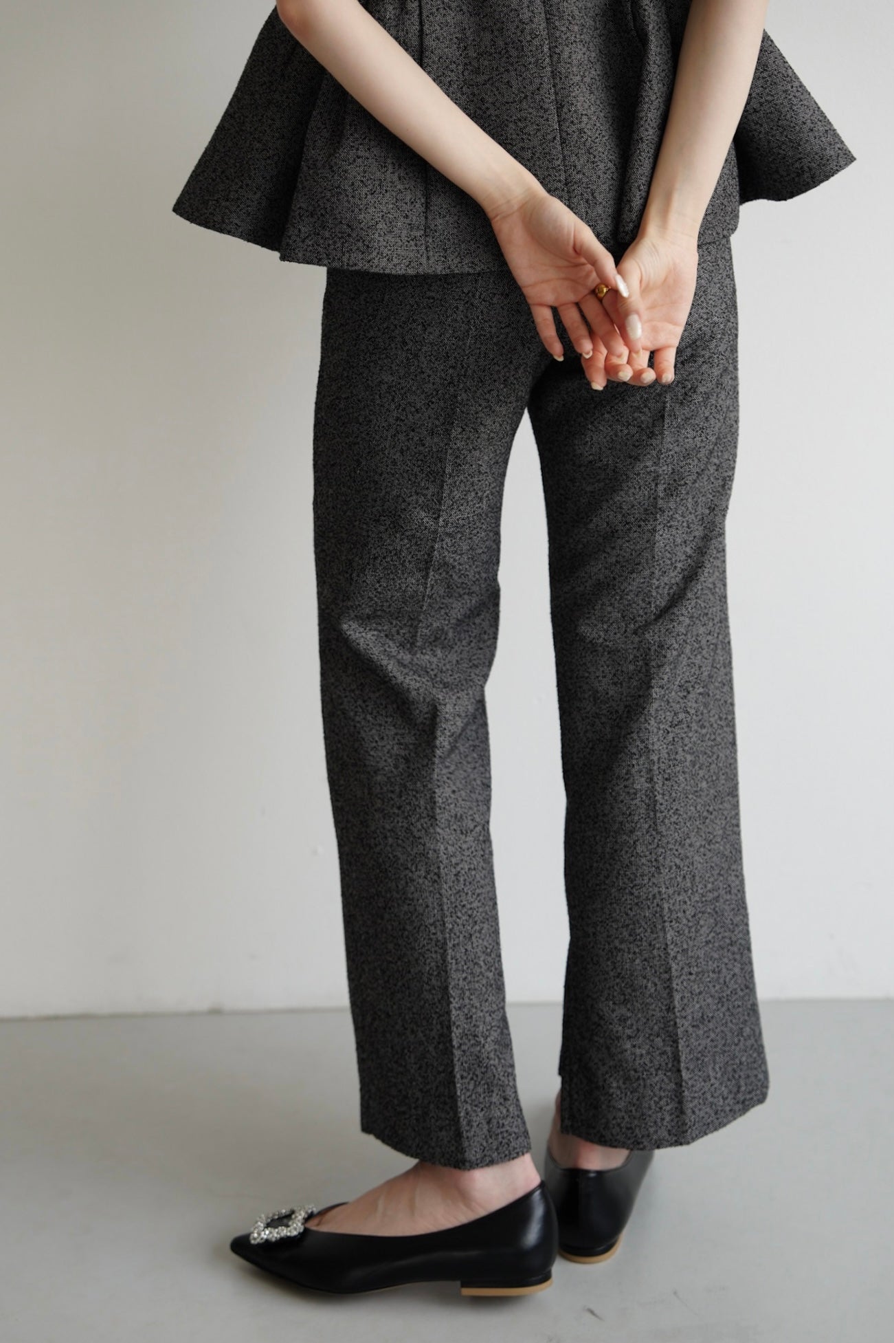 center line tweed pants