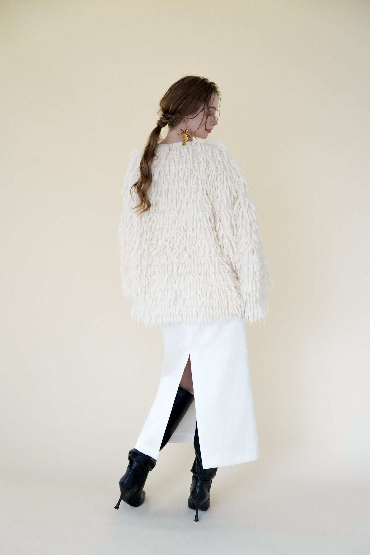 fringe volume cardigan – Acka online store