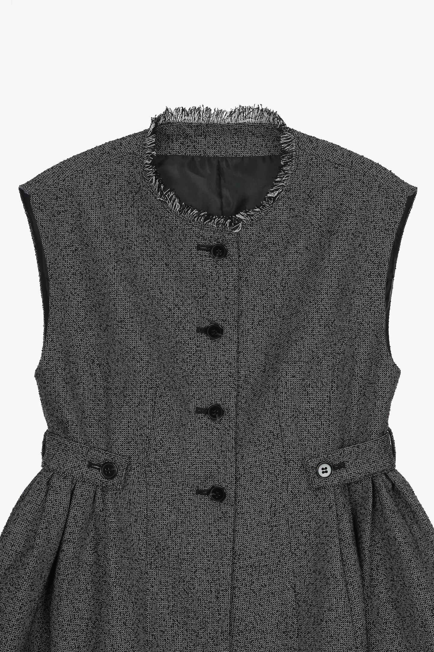 peplum tweed vest