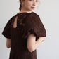 puff sleeve lace dress