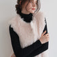 fur long vest