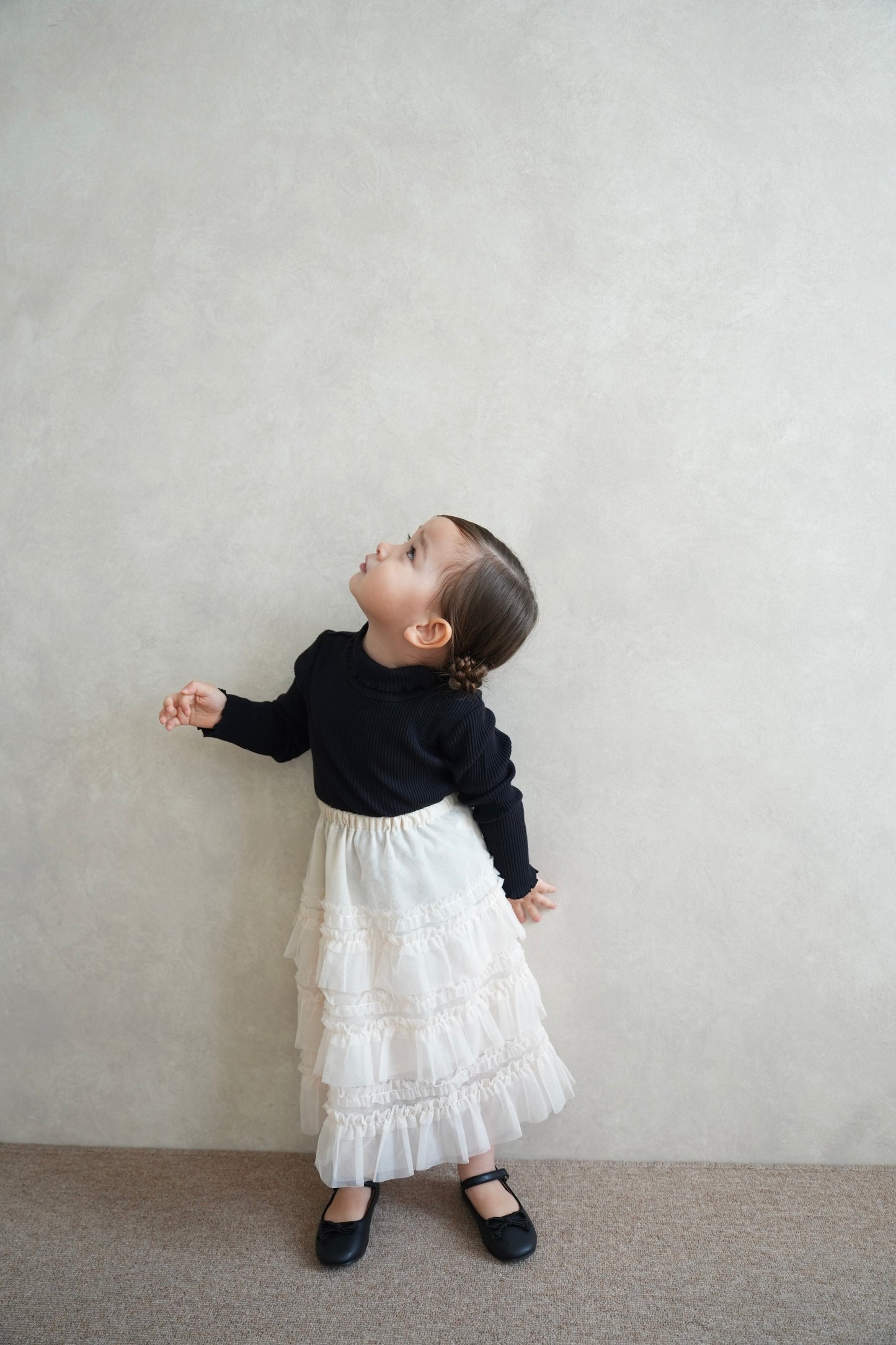 ［kids］tulle long skirt