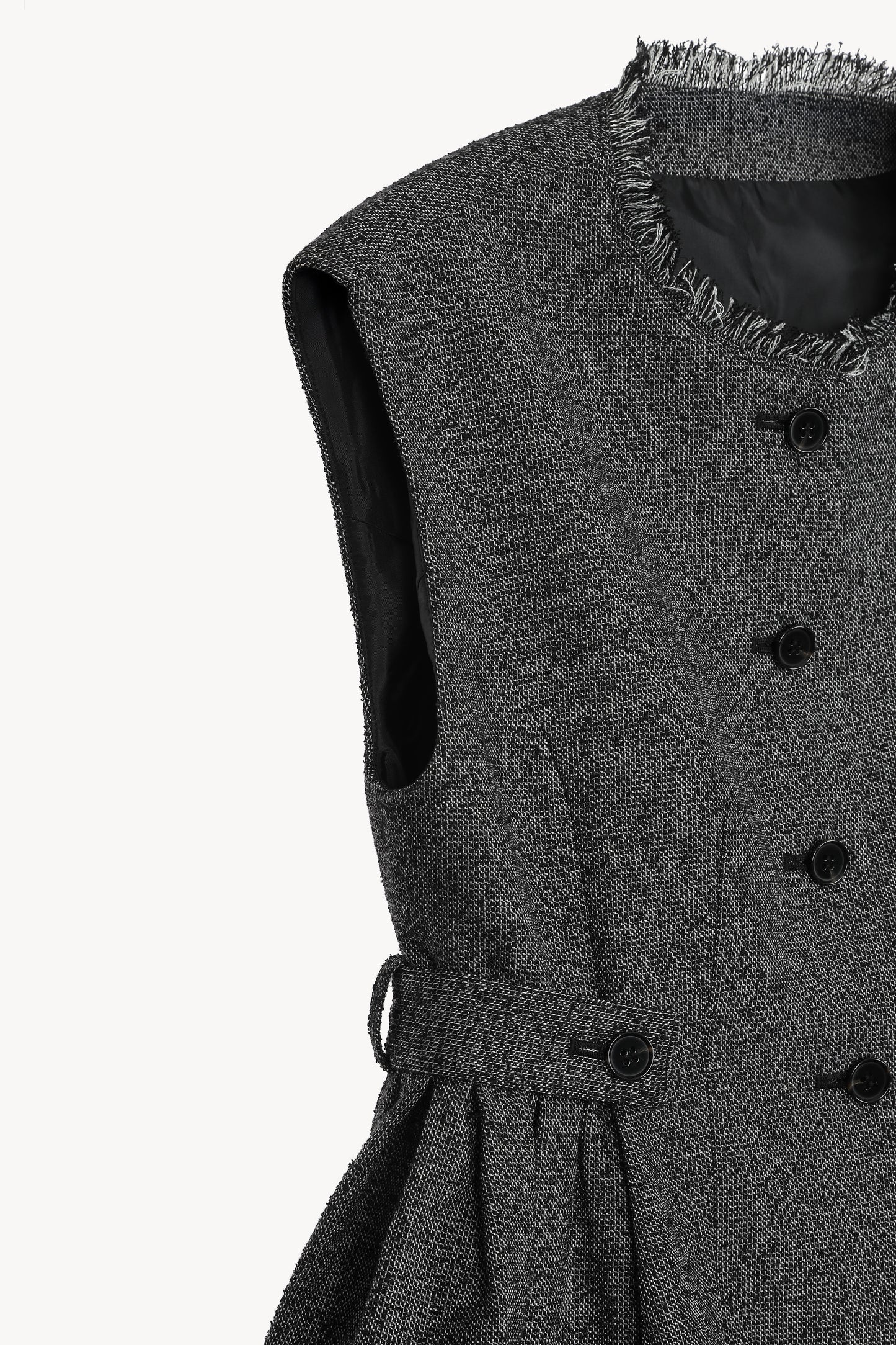 peplum tweed vest