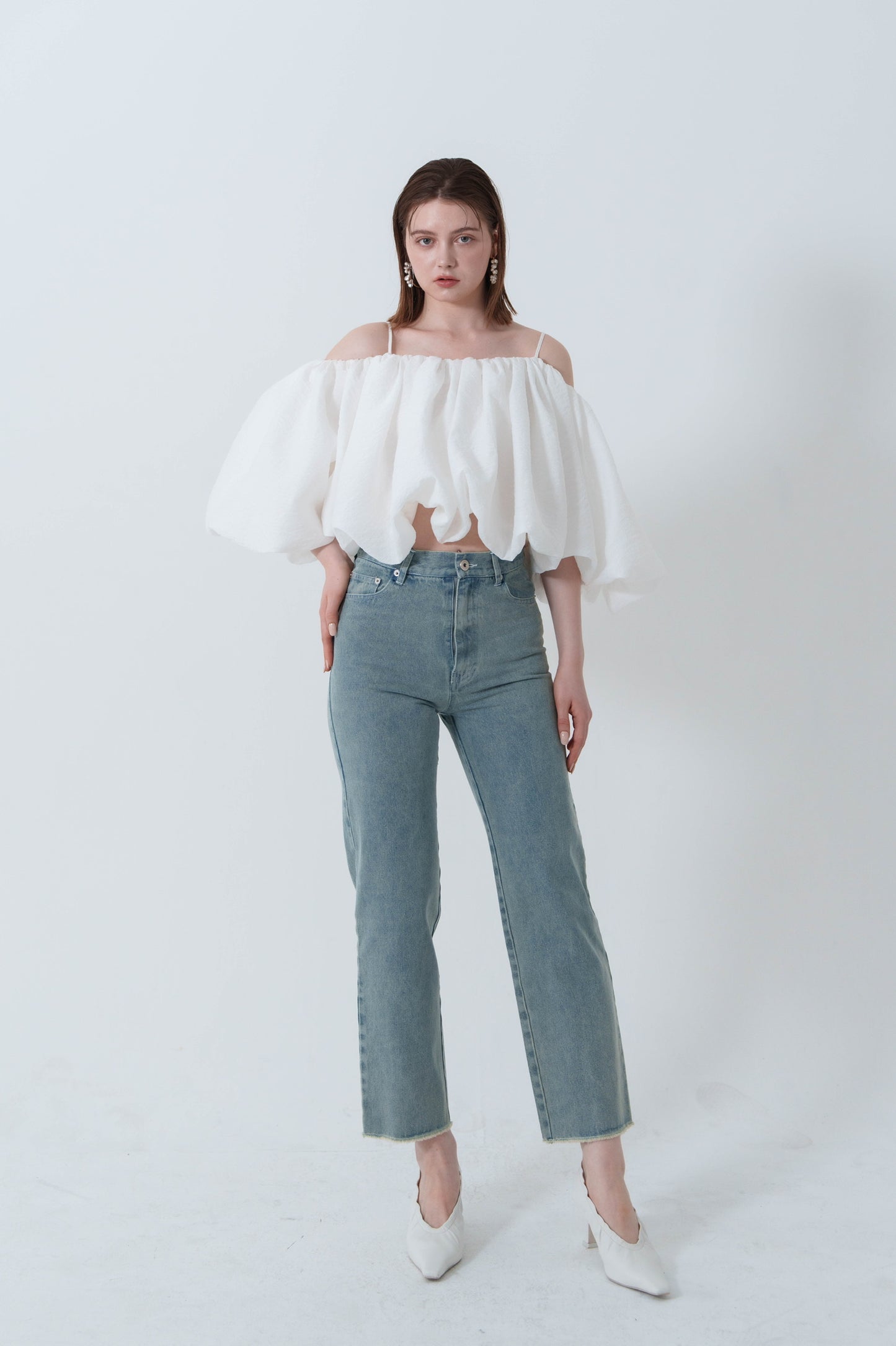 over skirt denim pants