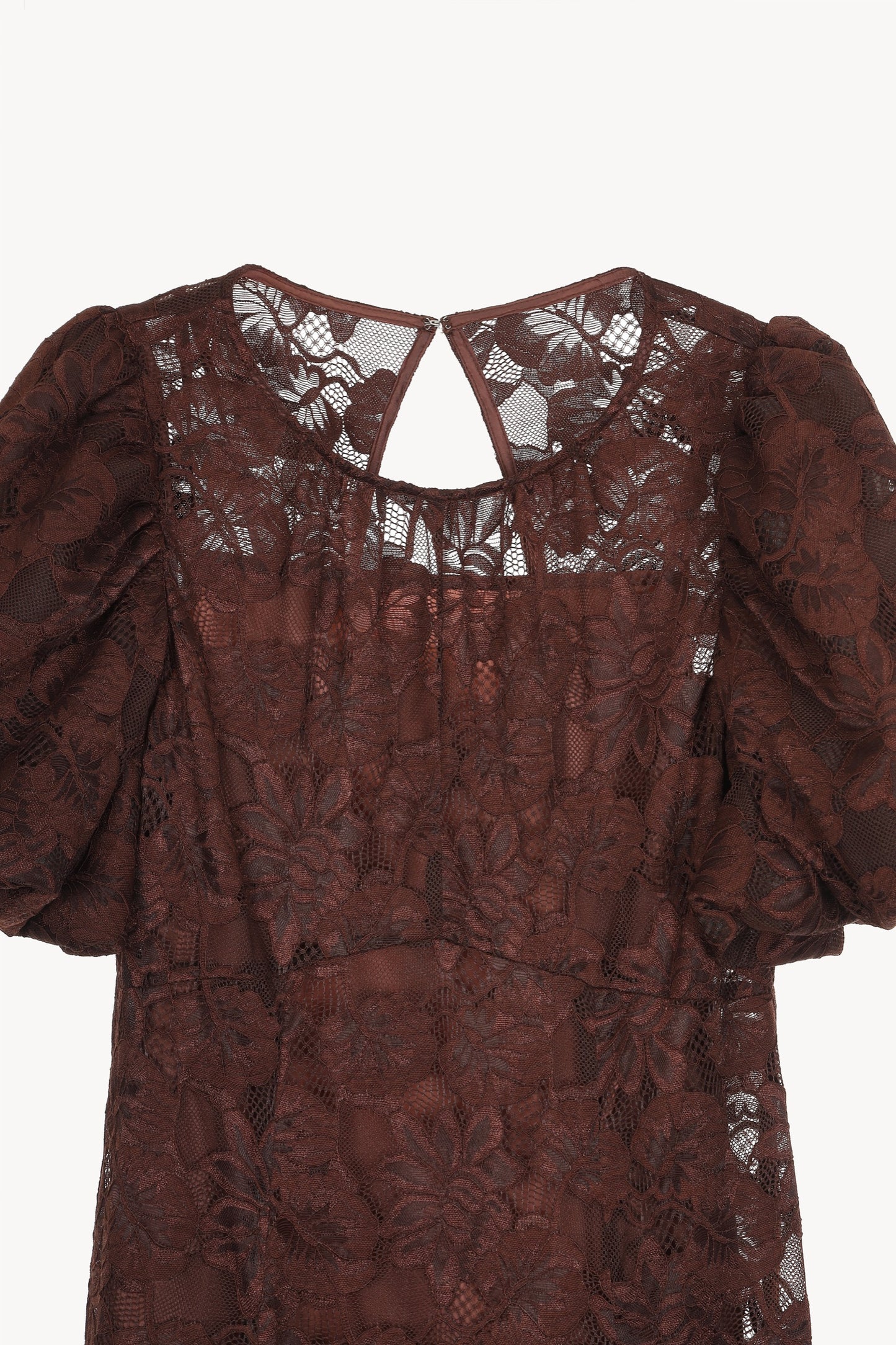 puff sleeve lace dress