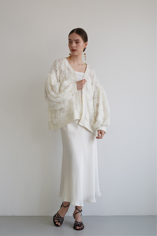 acka frill hand knit cardigan Acka. frill hand knit cardigan sheer acka frill hand knit cardigan Acka. frill hand knit cardigan sheer