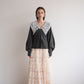 lace collar knit cardigan