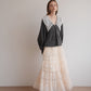 lace collar knit cardigan