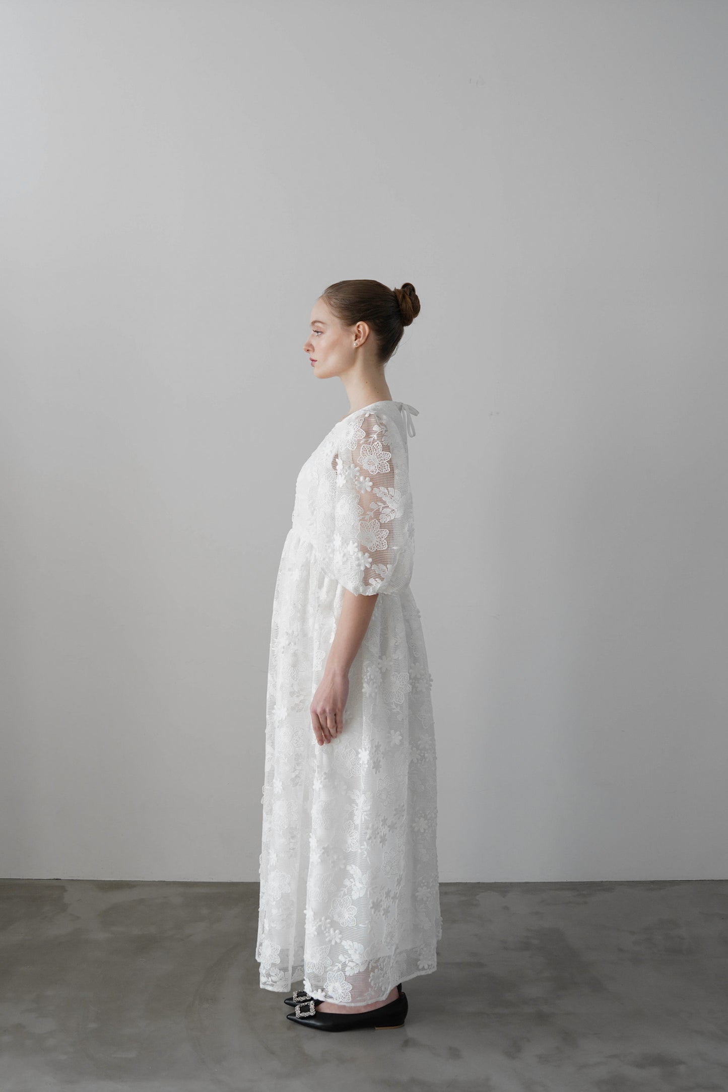 puff sleeve volume one-piece