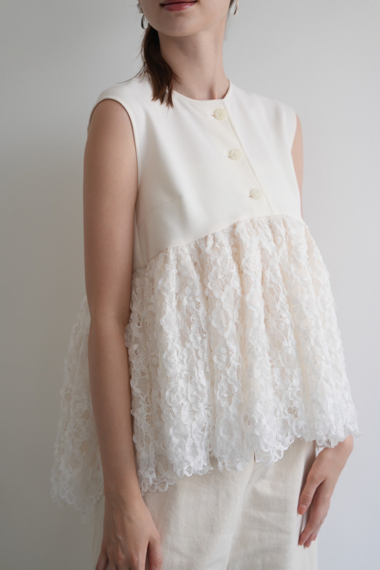 lace flare georgette tops – Acka online store