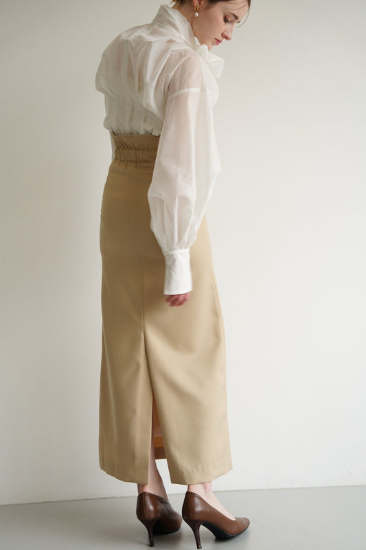 high waist tailored skirt