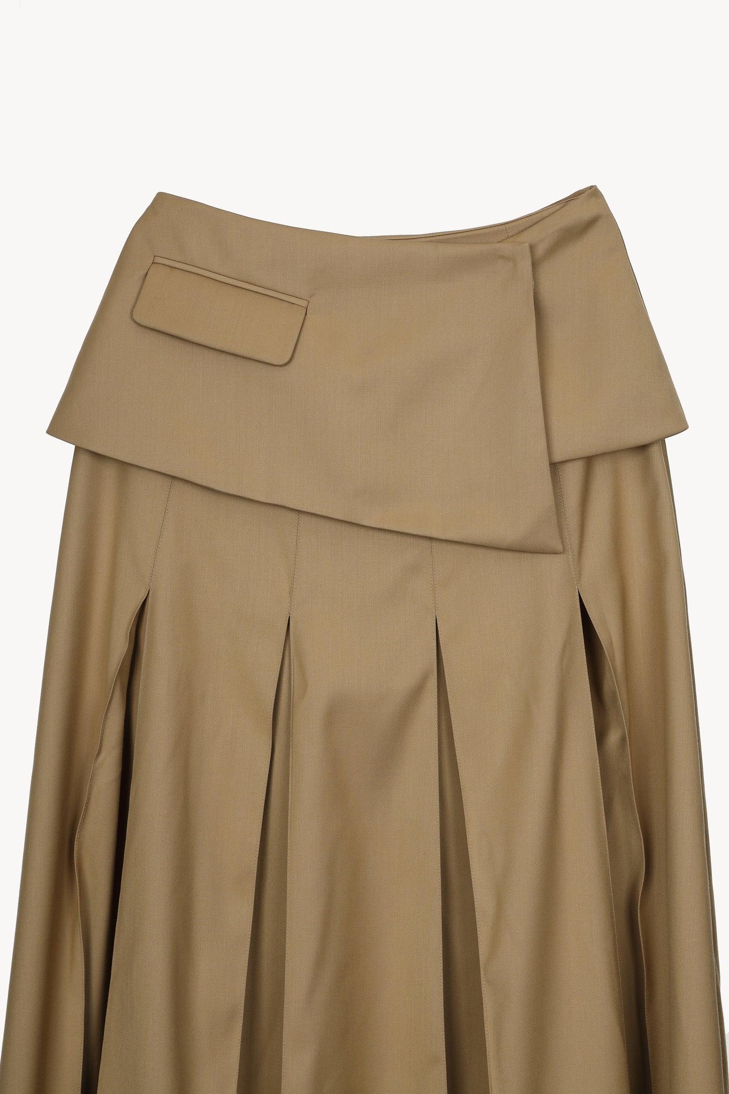 pleats wide skirt