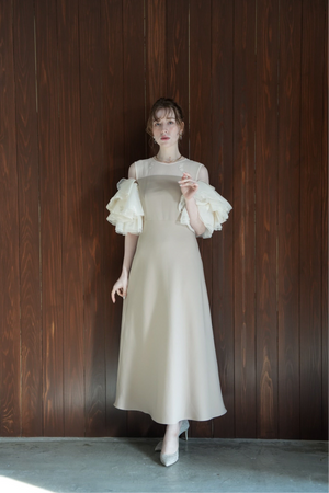 organdy frill dress acka サイズ1 organdy frill dress – Acka online store