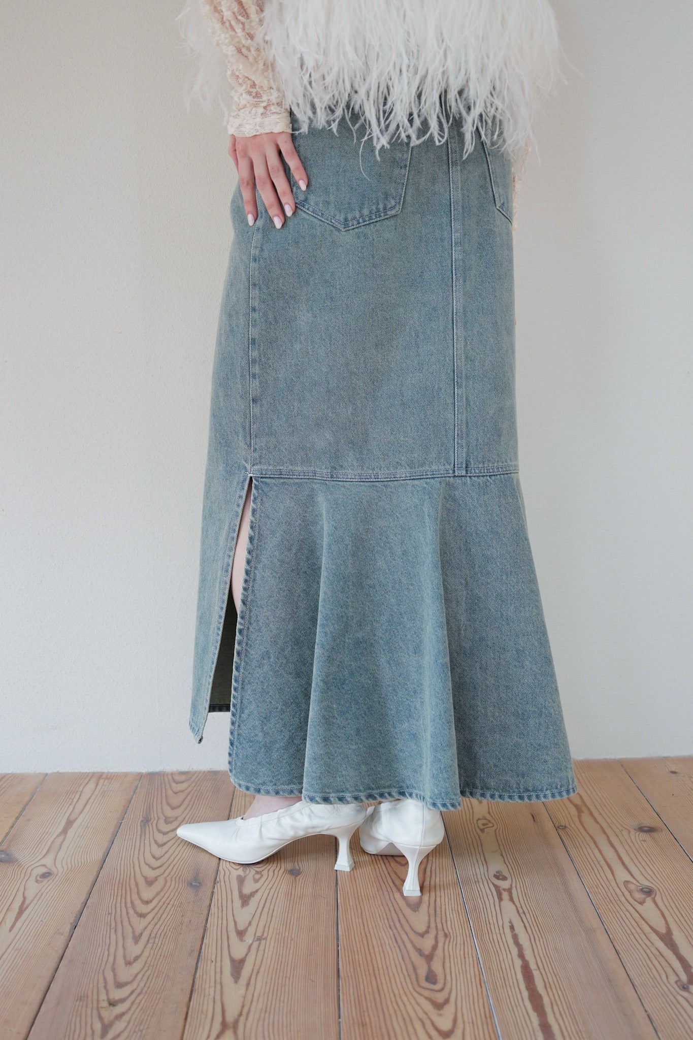 denim mermaid skirt