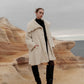 layered collar boa coat