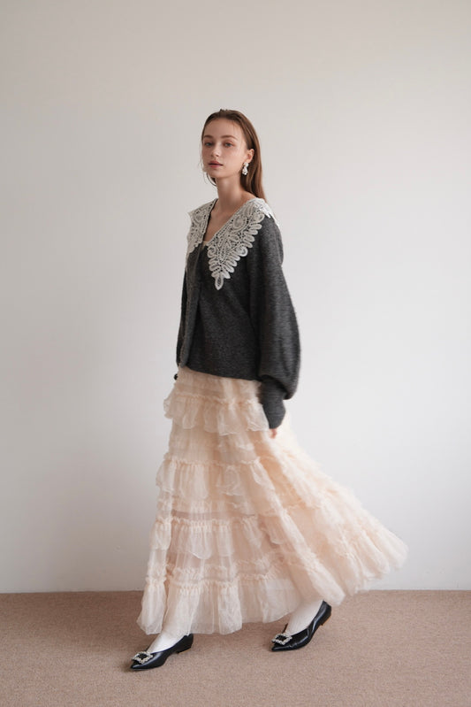 tulle long skirt