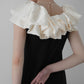 ［Édition］satin ruffle dress