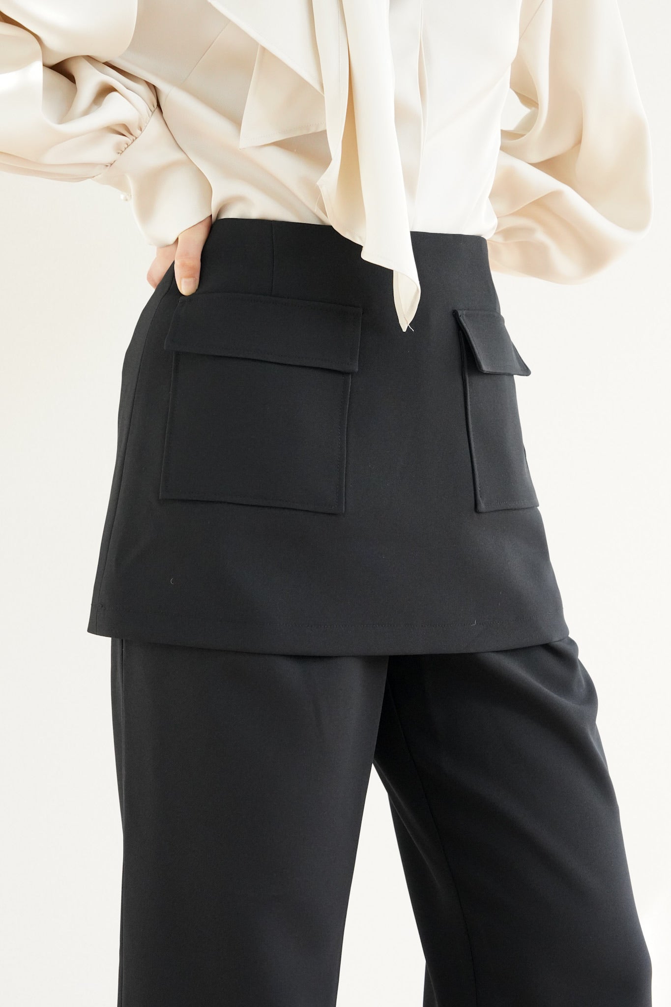 skirt layered pants