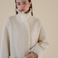 stand collar fringe coat