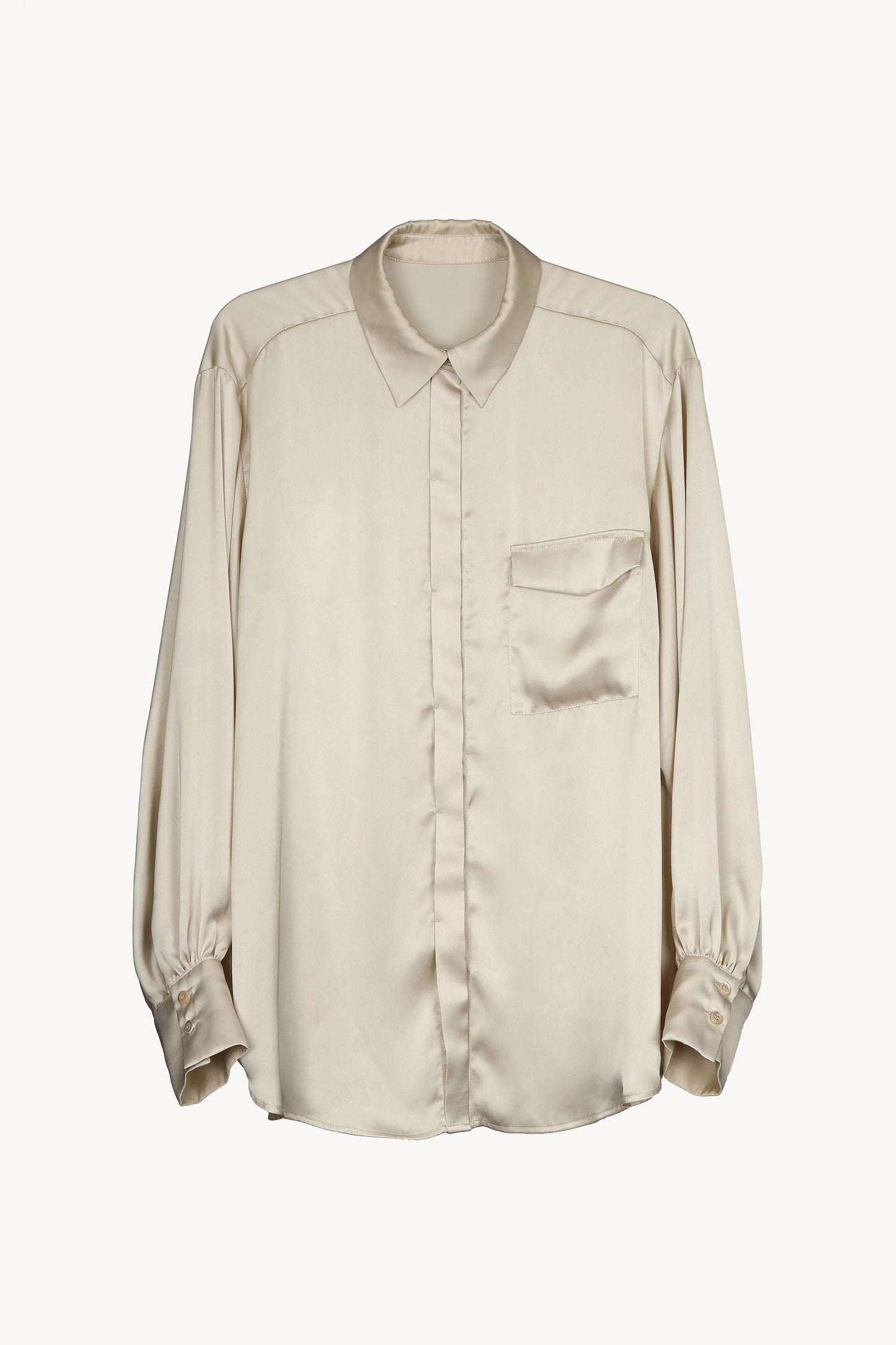 melt satin shirt