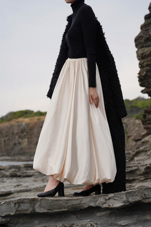 balloon form satin skirt – Acka online store