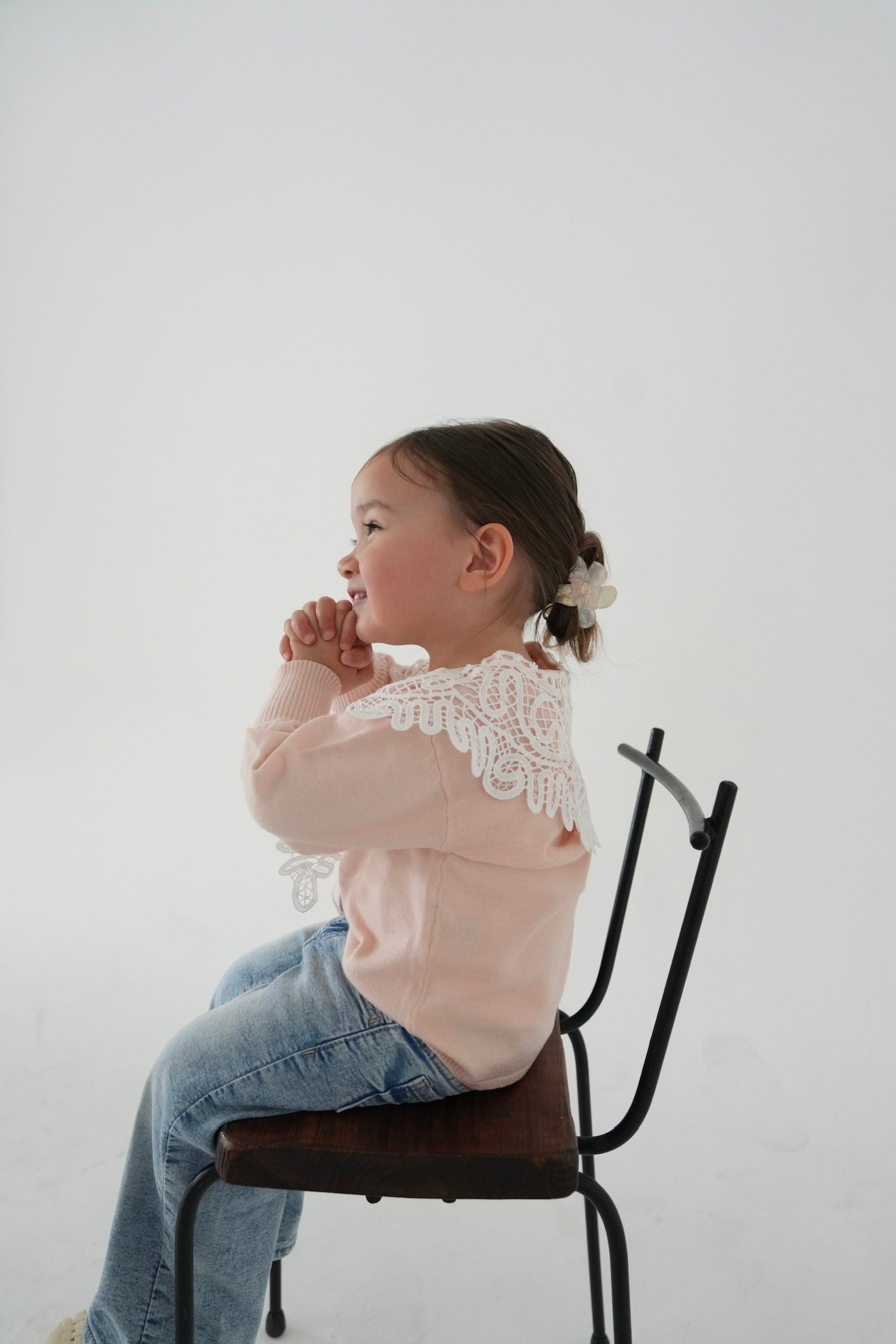 kids］lace collar knit cardigan – Acka online store