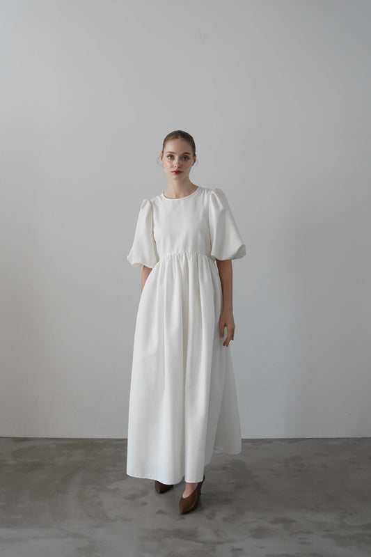 puff sleeve volume one-piece