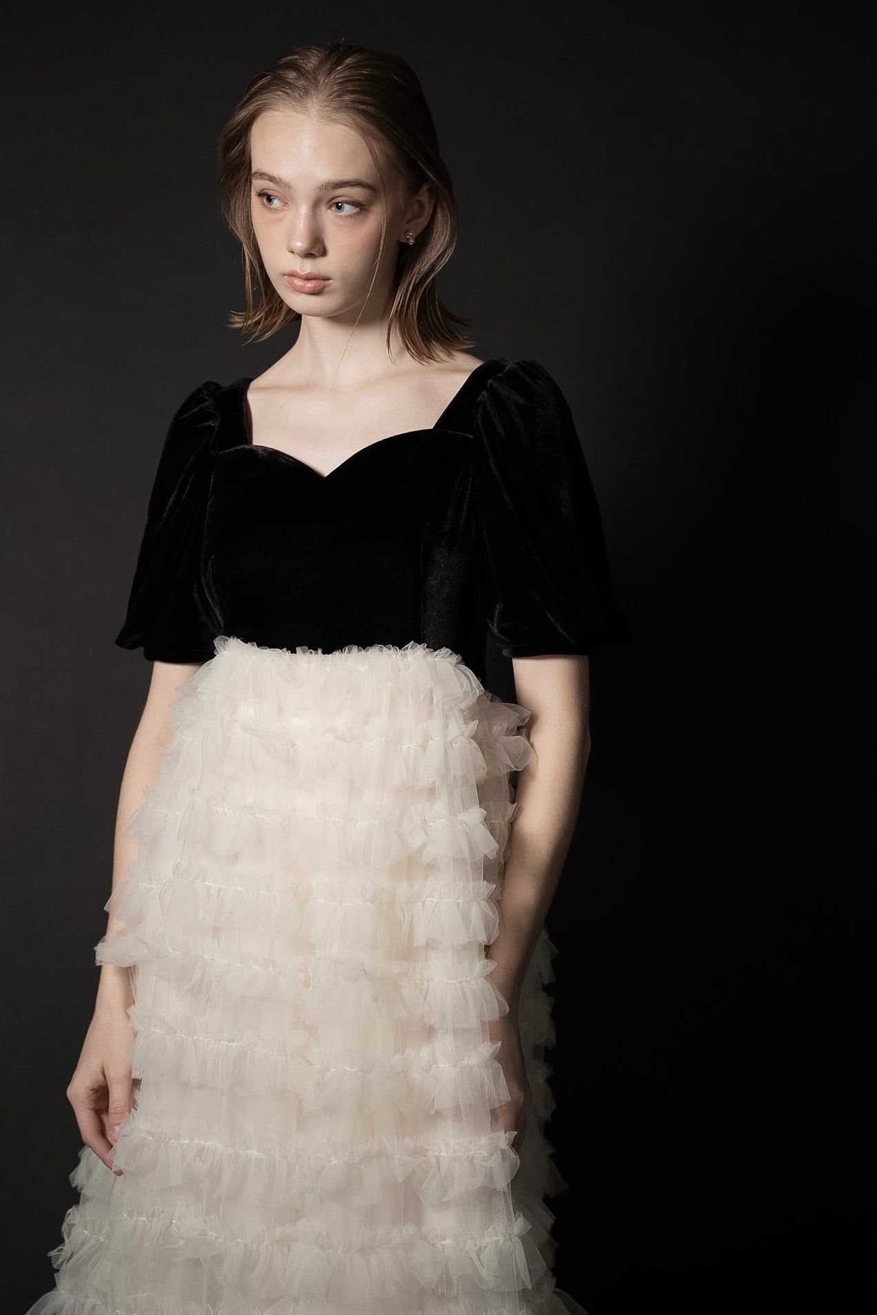 Édition］volume tulle tier dress – Acka online store