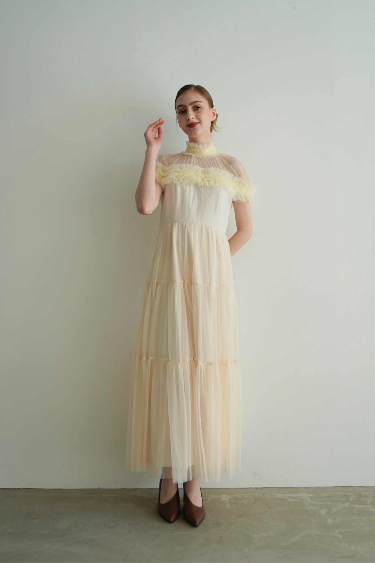 Acka. sheer shoulder dress 結婚式 2次会 sheer shoulder dress Acka. sheer shoulder dress 結婚式 2次会 sheer shoulder dress