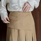 pleats wide skirt