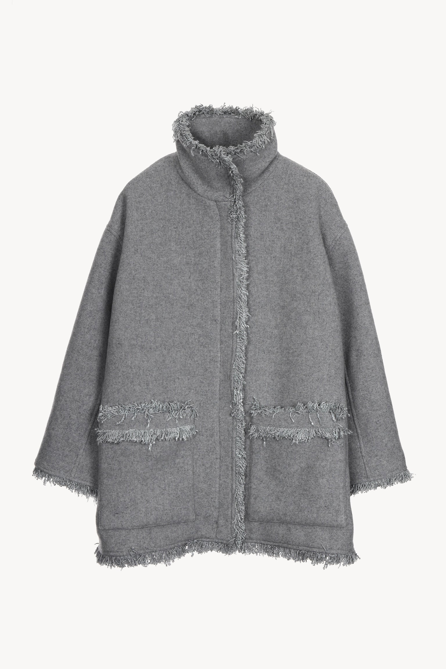 stand collar fringe coat – Acka online store