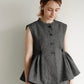 peplum tweed vest