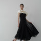 ［Édition］satin ruffle dress