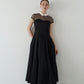 [Édition] pearl collar jacquard dress