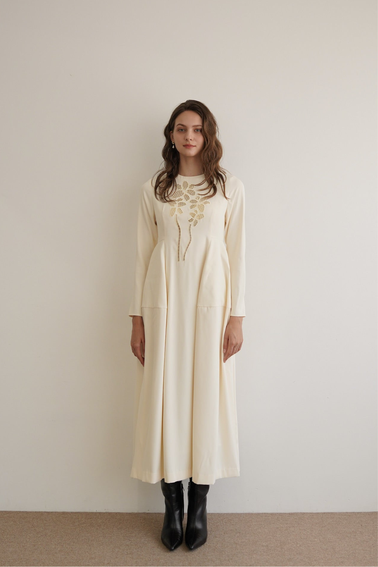 flower cutwork one-piece