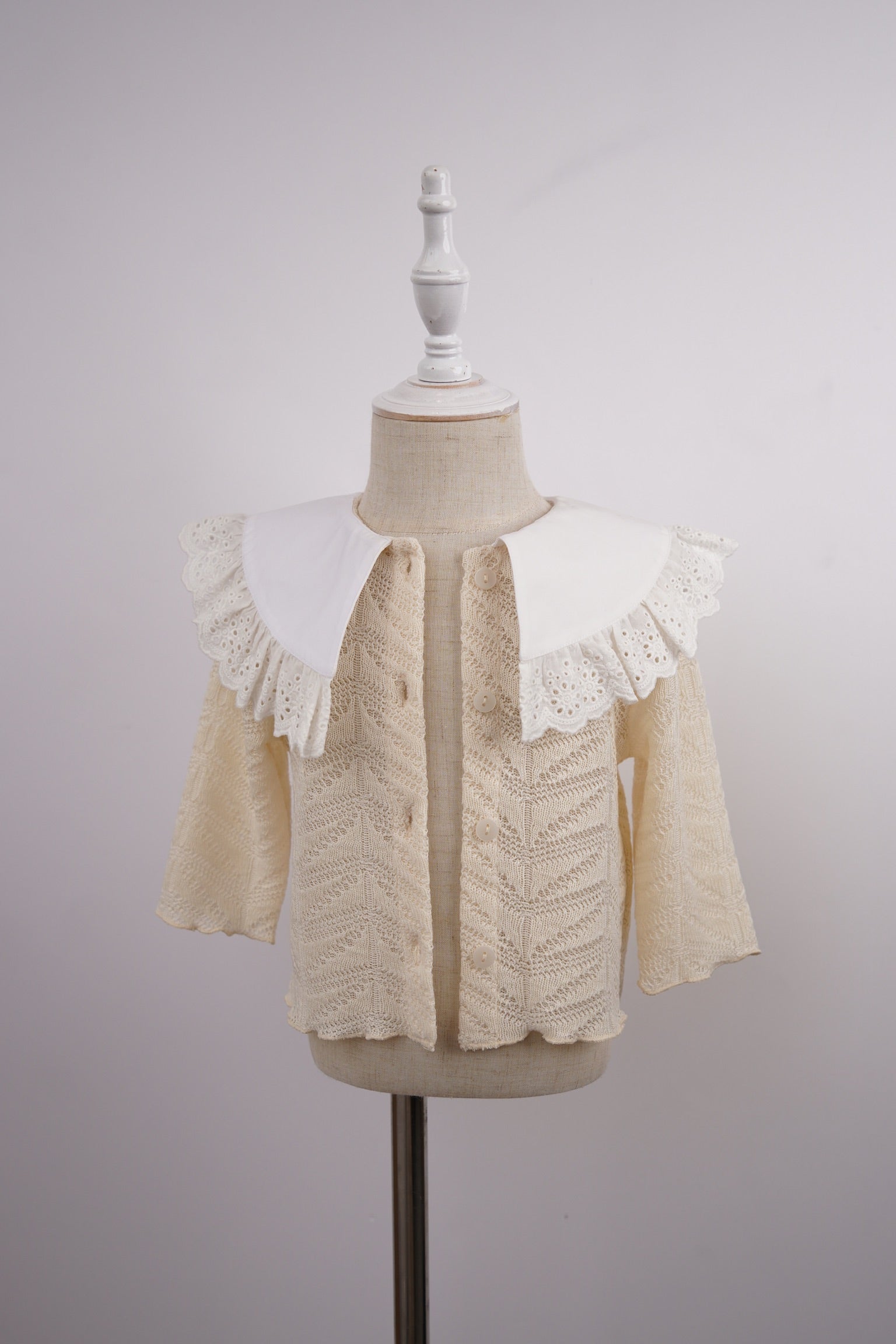 kids］lace knit cardigan – Acka online store