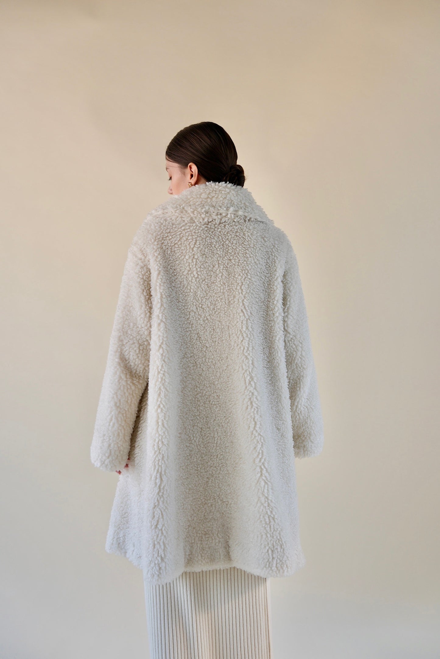 layered collar boa coat