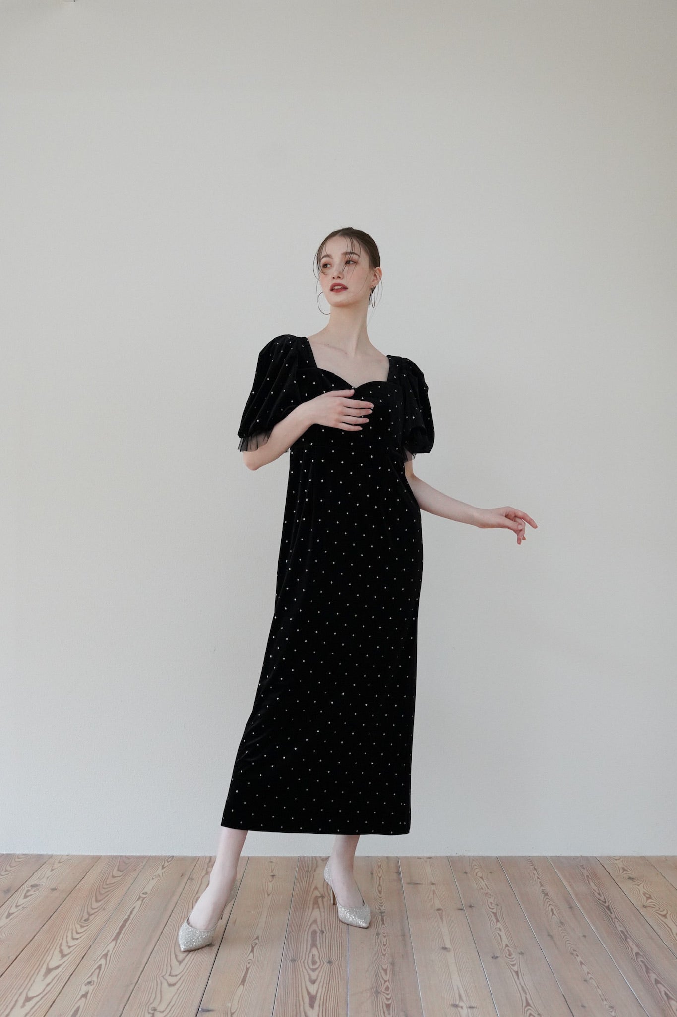 bijou dot velours dress